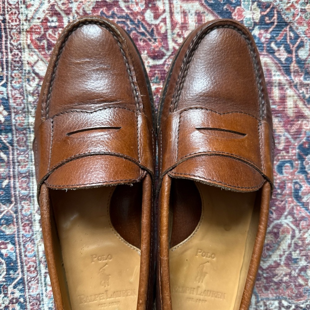 Polo Ralph Lauren loafers 6.5 men 8.5 women leather